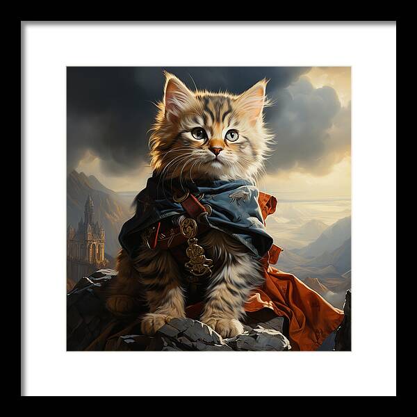 Whiskered Warrior - Framed Print