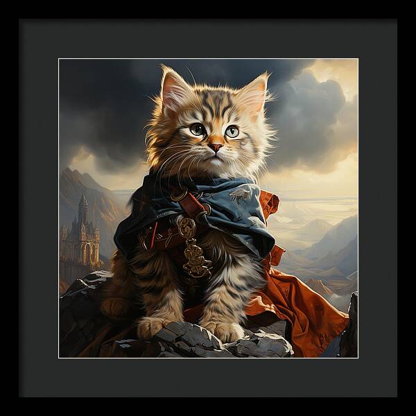 Whiskered Warrior - Framed Print