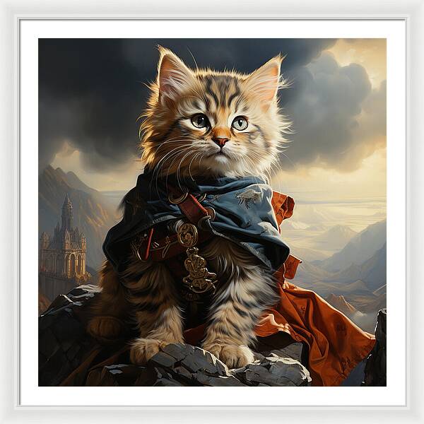 Whiskered Warrior - Framed Print