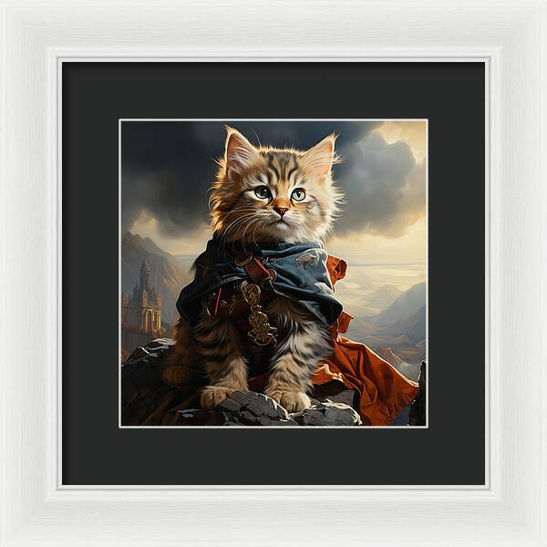 Whiskered Warrior - Framed Print