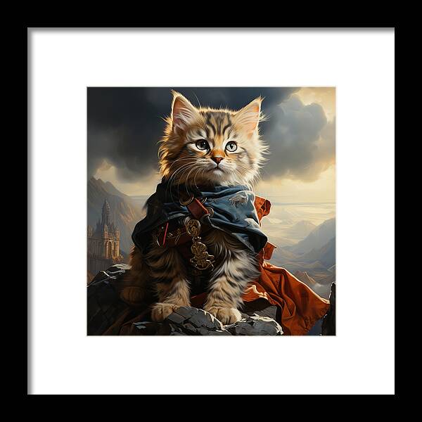 Whiskered Warrior - Framed Print