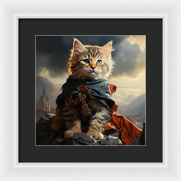 Whiskered Warrior - Framed Print