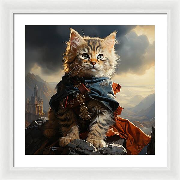 Whiskered Warrior - Framed Print