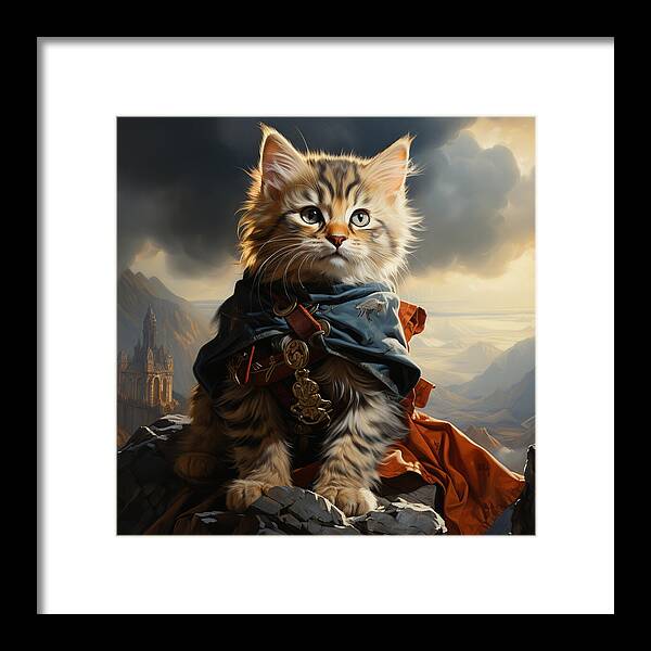 Whiskered Warrior - Framed Print