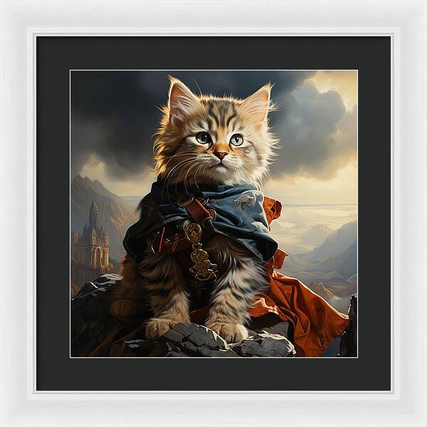 Whiskered Warrior - Framed Print