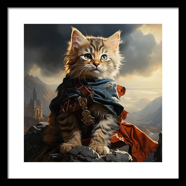 Whiskered Warrior - Framed Print