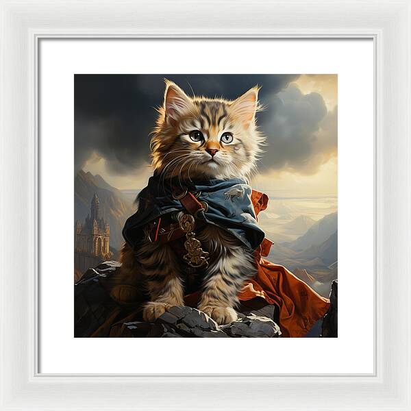 Whiskered Warrior - Framed Print