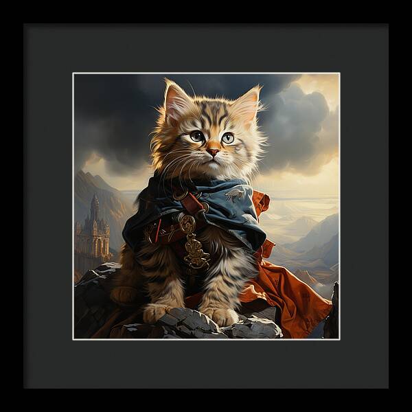 Whiskered Warrior - Framed Print