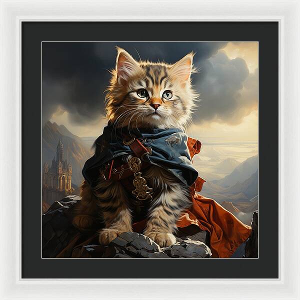 Whiskered Warrior - Framed Print