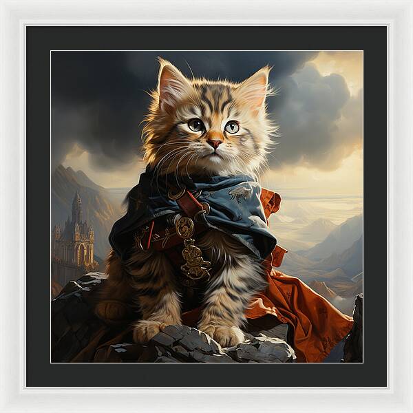 Whiskered Warrior - Framed Print