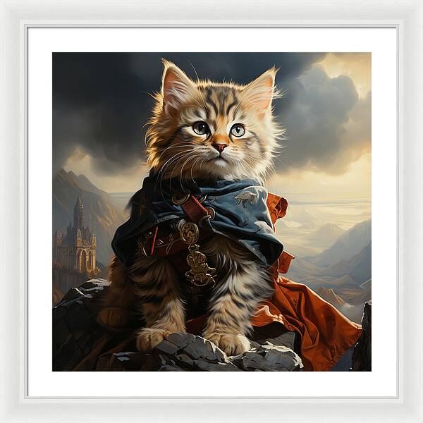 Whiskered Warrior - Framed Print