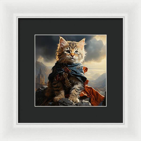 Whiskered Warrior - Framed Print