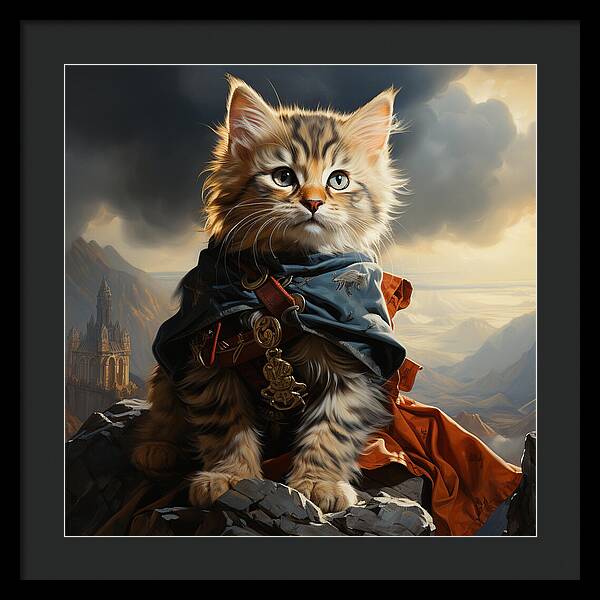 Whiskered Warrior - Framed Print