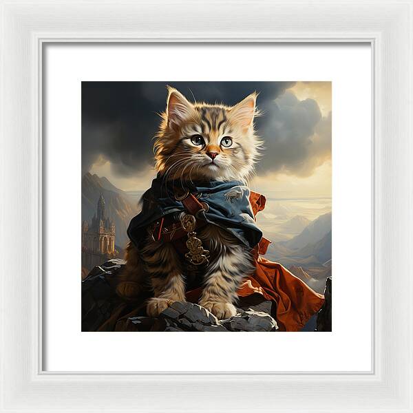 Whiskered Warrior - Framed Print