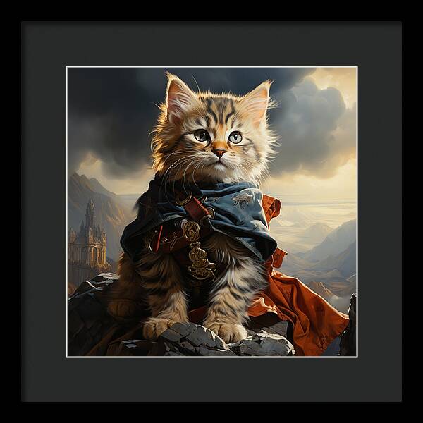 Whiskered Warrior - Framed Print