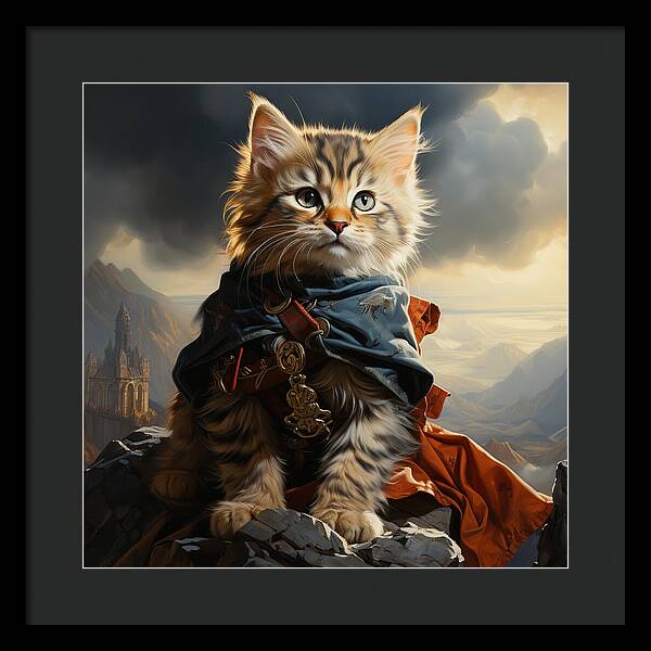 Whiskered Warrior - Framed Print