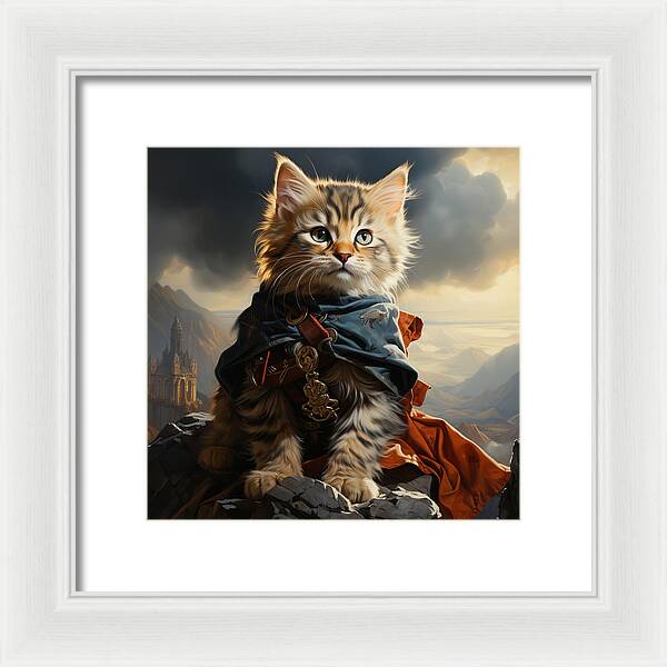 Whiskered Warrior - Framed Print