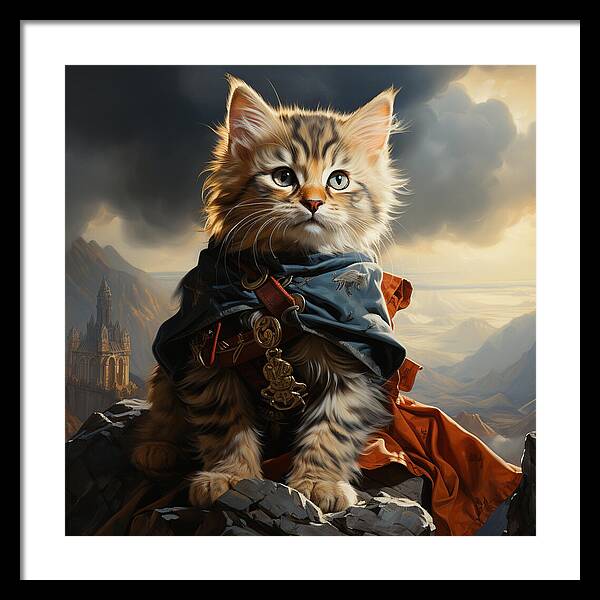 Whiskered Warrior - Framed Print