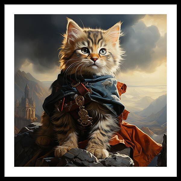 Whiskered Warrior - Framed Print