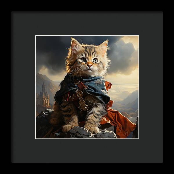 Whiskered Warrior - Framed Print