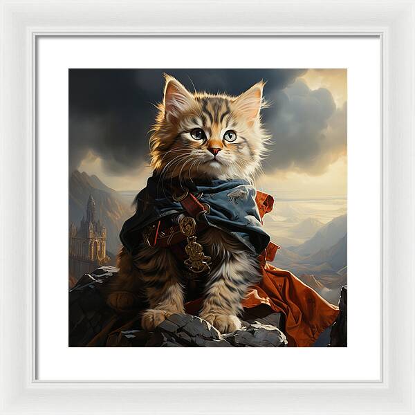 Whiskered Warrior - Framed Print