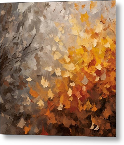 Autumn Abstraction - Metal Print