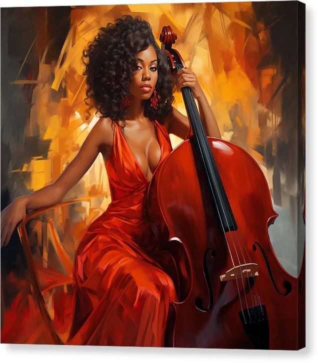 Cello's Embrace - Canvas Print