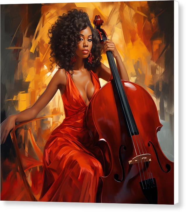 Cello's Embrace - Canvas Print