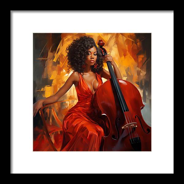 Cello's Embrace - Framed Print