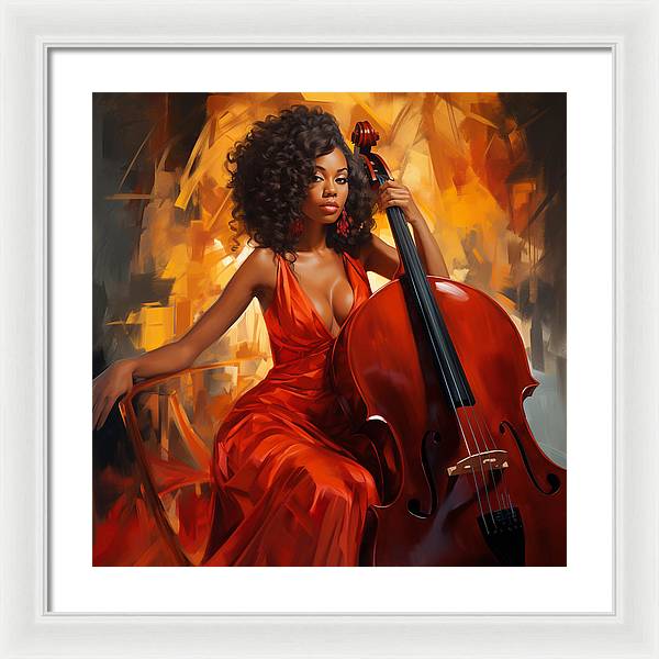 Cello's Embrace - Framed Print