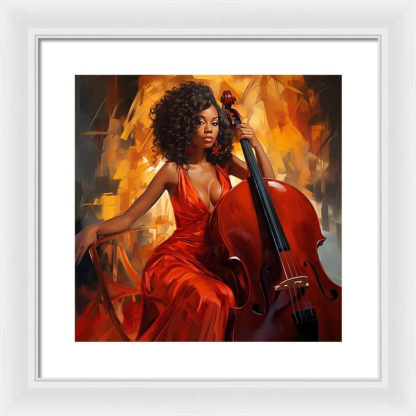 Cello's Embrace - Framed Print