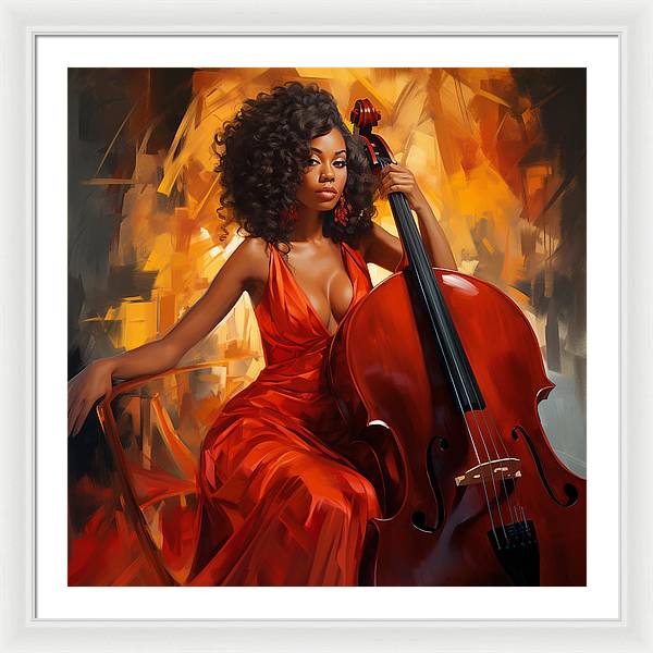 Cello's Embrace - Framed Print