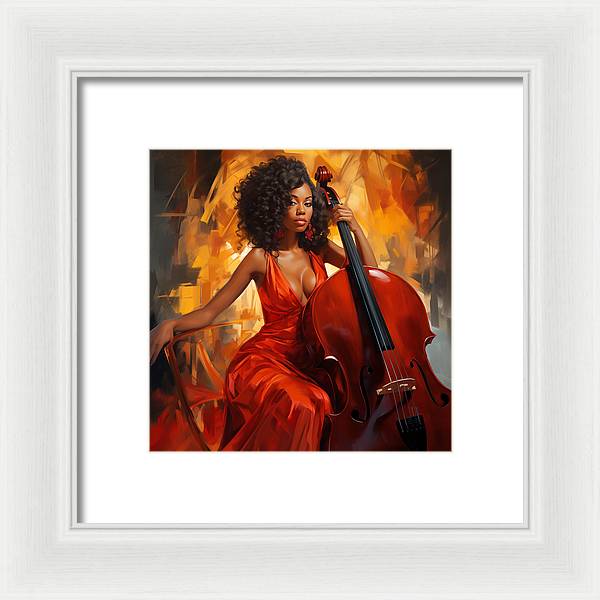 Cello's Embrace - Framed Print