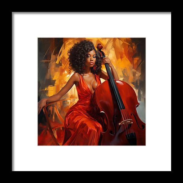 Cello's Embrace - Framed Print