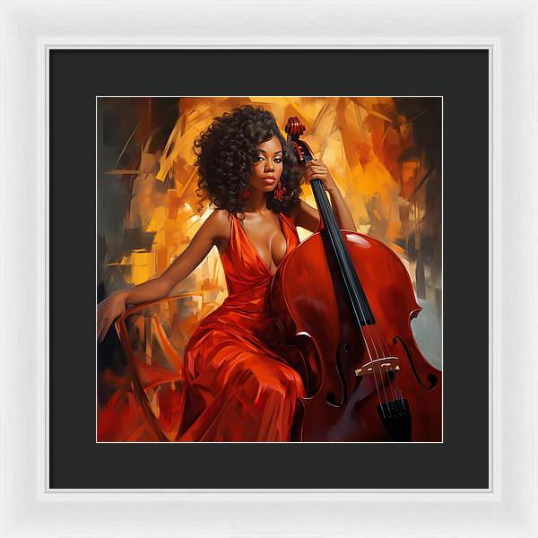 Cello's Embrace - Framed Print