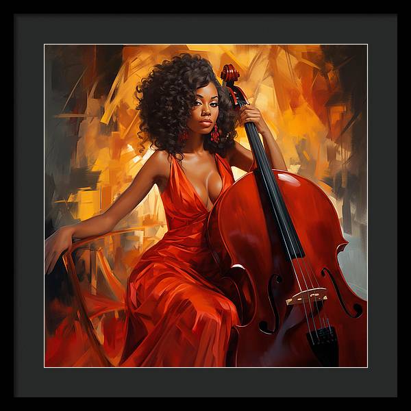 Cello's Embrace - Framed Print