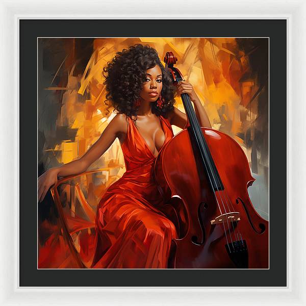 Cello's Embrace - Framed Print