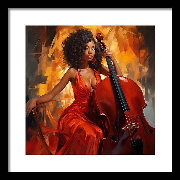 Cello's Embrace - Framed Print