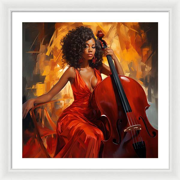 Cello's Embrace - Framed Print