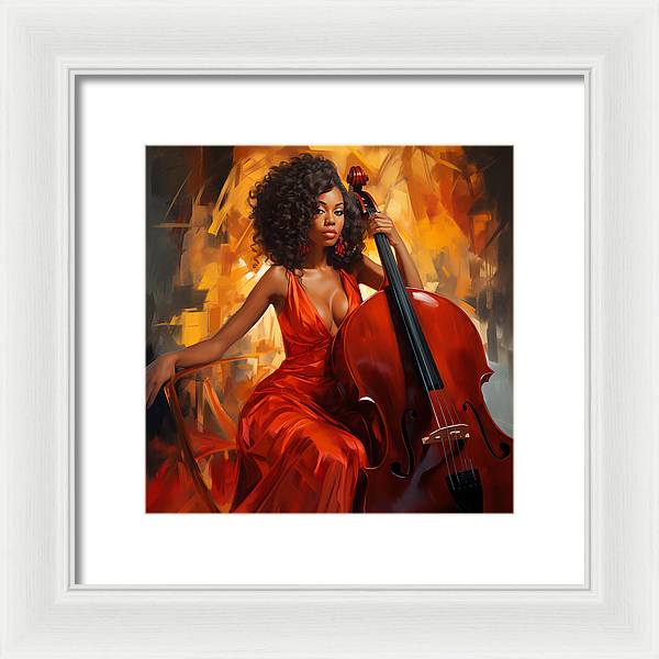 Cello's Embrace - Framed Print