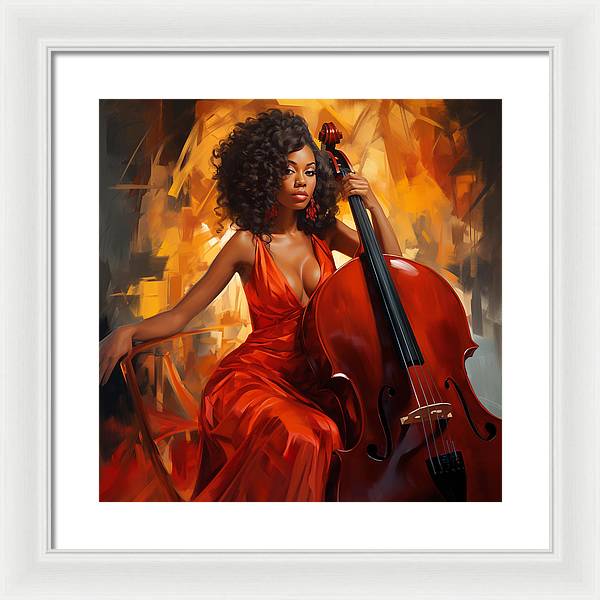 Cello's Embrace - Framed Print