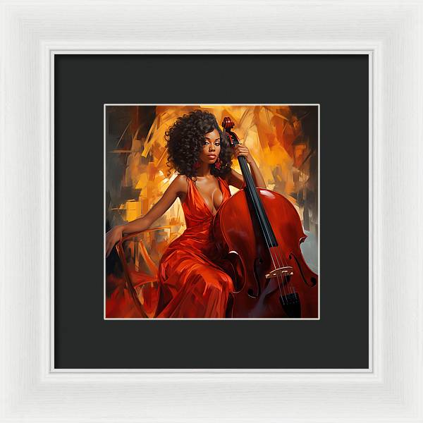 Cello's Embrace - Framed Print