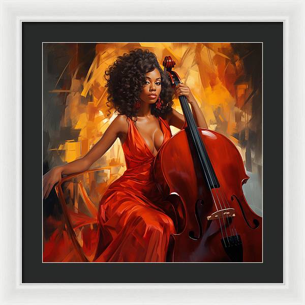 Cello's Embrace - Framed Print