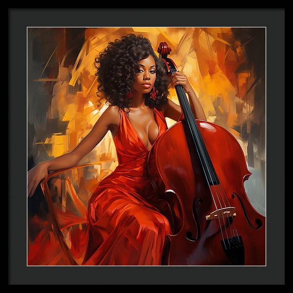 Cello's Embrace - Framed Print