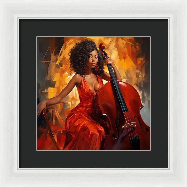 Cello's Embrace - Framed Print