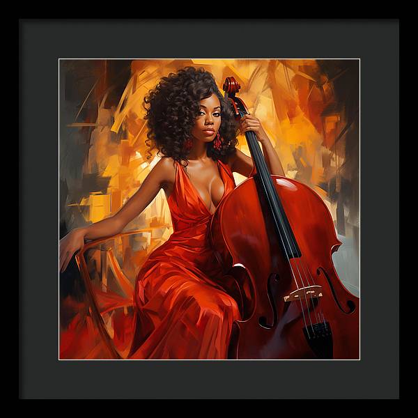 Cello's Embrace - Framed Print