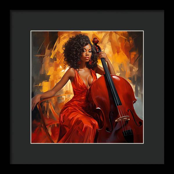 Cello's Embrace - Framed Print