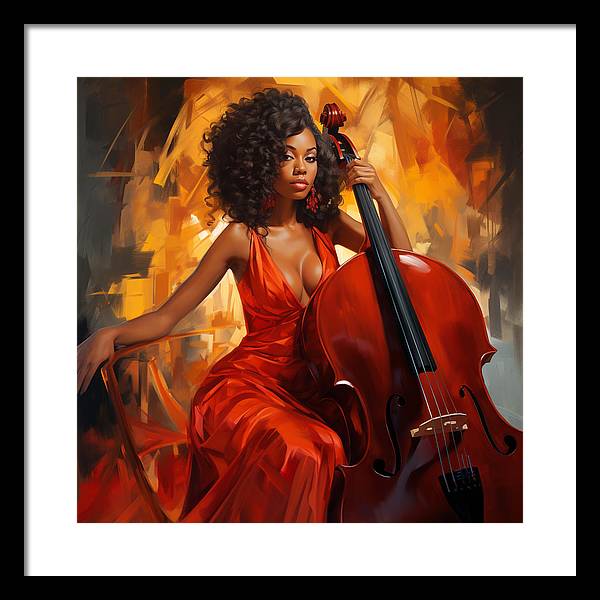 Cello's Embrace - Framed Print