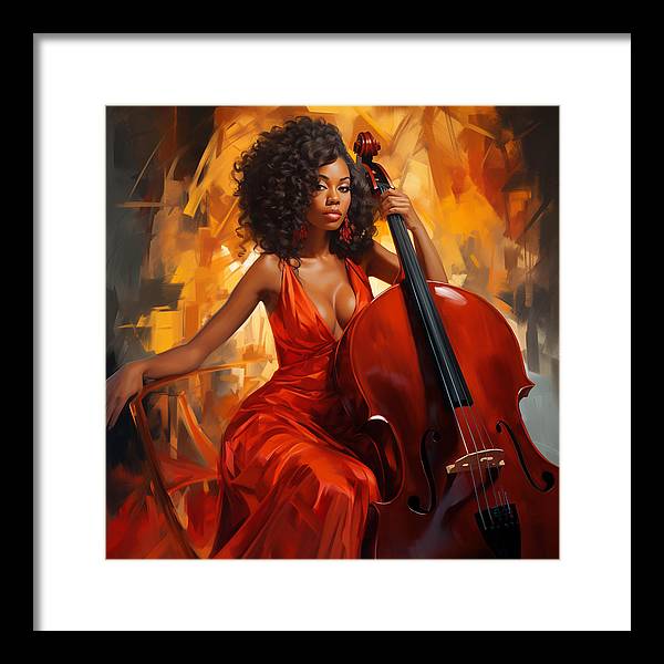 Cello's Embrace - Framed Print