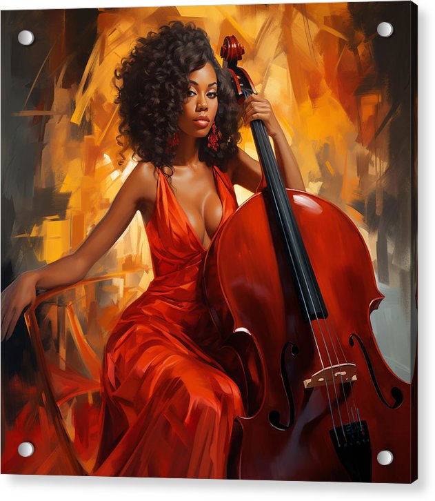 Cello's Embrace - Acrylic Print